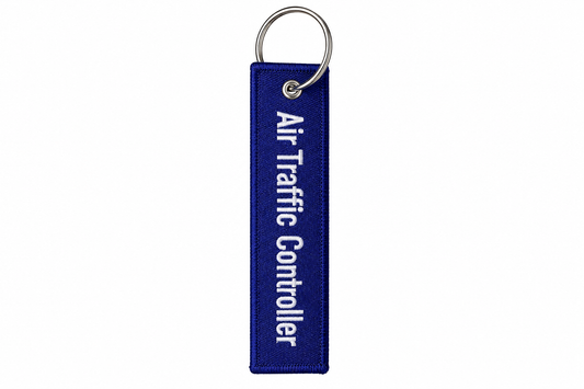 ATC Blue/Black Embroidered Bag Tag – Premium Imported Quality Keyring