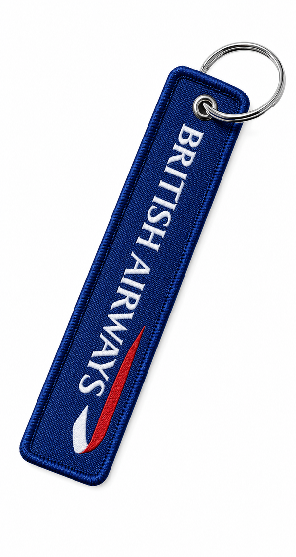 British Airways Embroidered Bag Tag – Premium Imported Quality Keyring