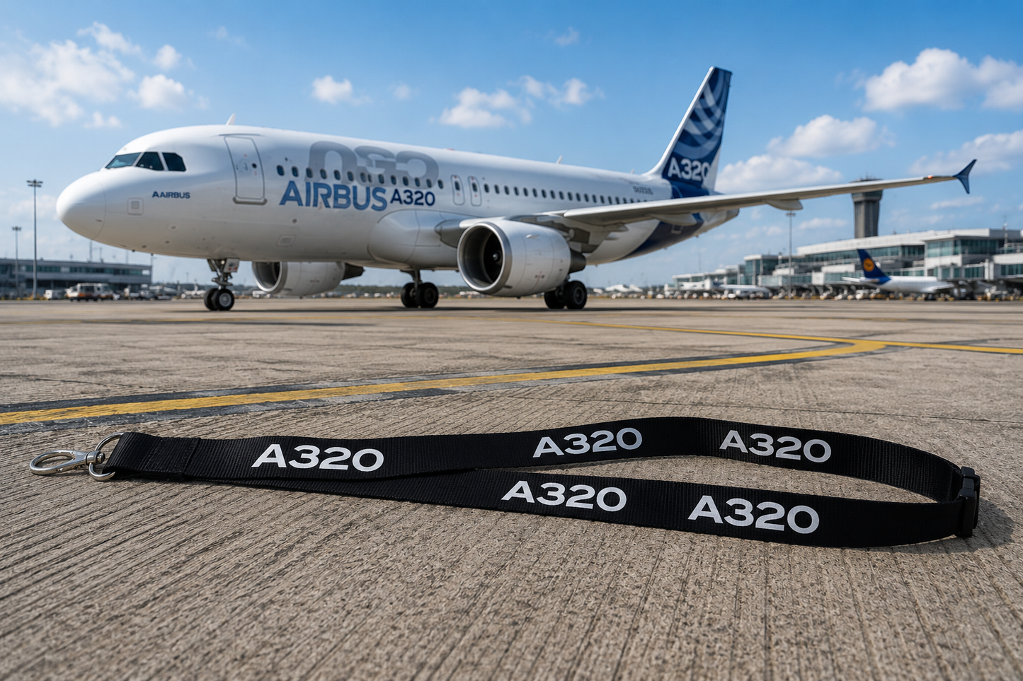 Airbus A320 (Black) Premium - Lanyard