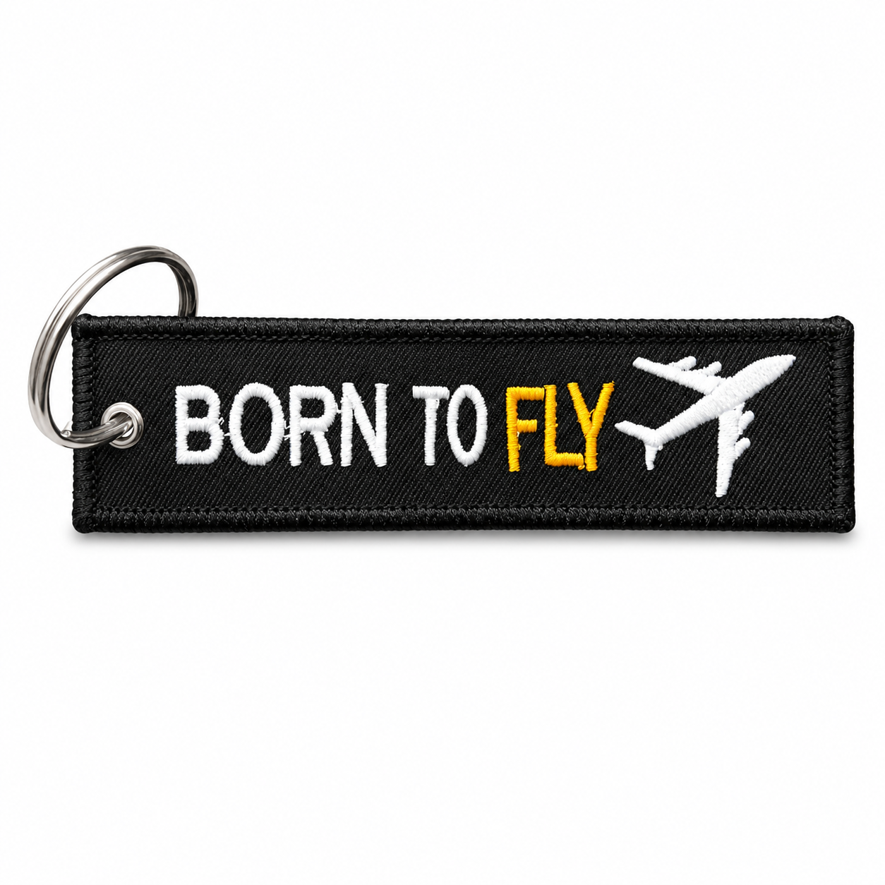 Born To Fly Embroidered Bag Tag – Premium Imported Quality Keyring