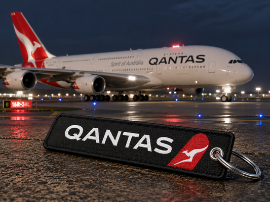 Qantas Embroidered Bag Tag – Premium Imported Quality Keyring