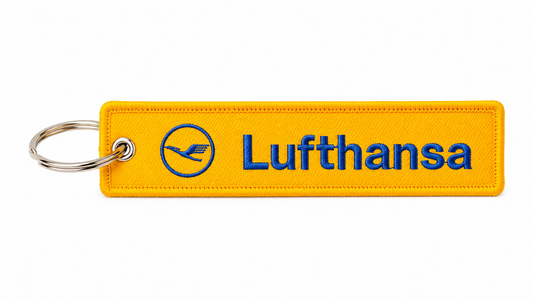 Lufthansa Embroidered Bag Tag – Premium Imported Quality Keyring