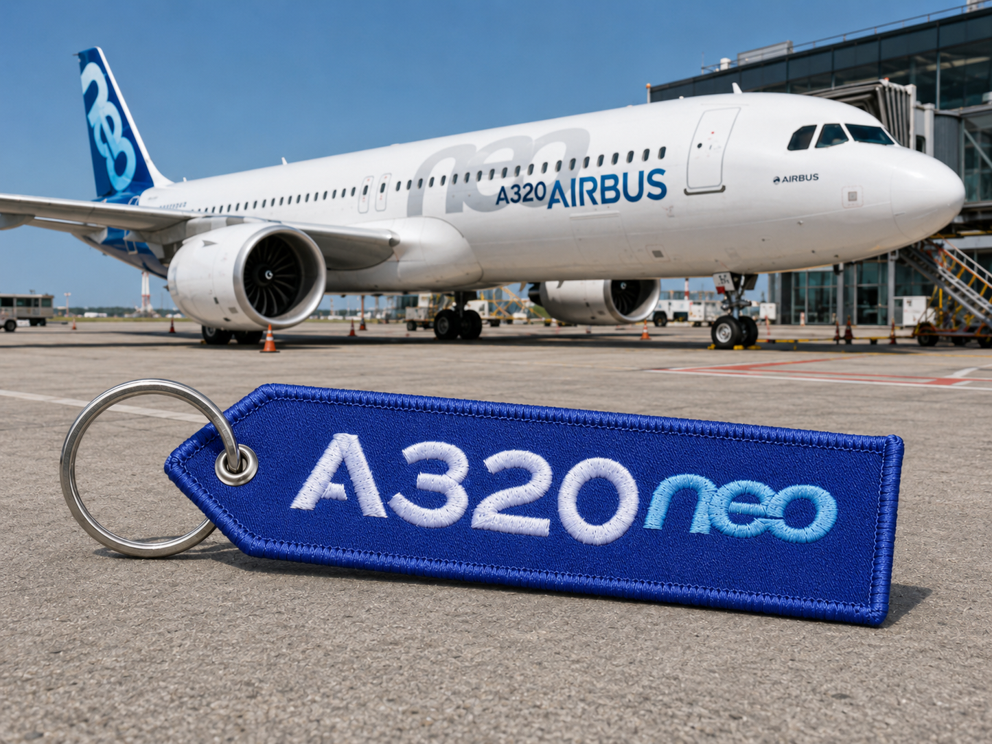 AIRBUS A320 Neo Embroidered Bag Tag – Premium Imported Quality Keyring
