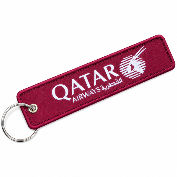 Qatar Airways Embroidered Bag Tag – Premium Imported Quality Keyring