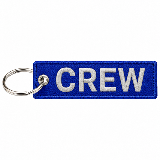 Crew Blue  Embroidered Bag Tag – Premium Imported Quality Keyring