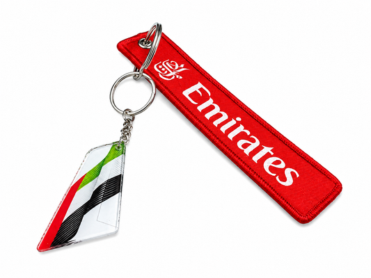 Emirates Premium Imported Bagtag + Acrylic Tail Keychain