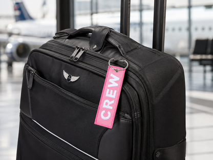 Crew Pink Premium Embroidery Bagtag-Keychain
