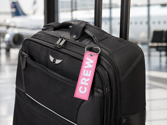Crew Pink Premium Embroidery Bagtag-Keychain