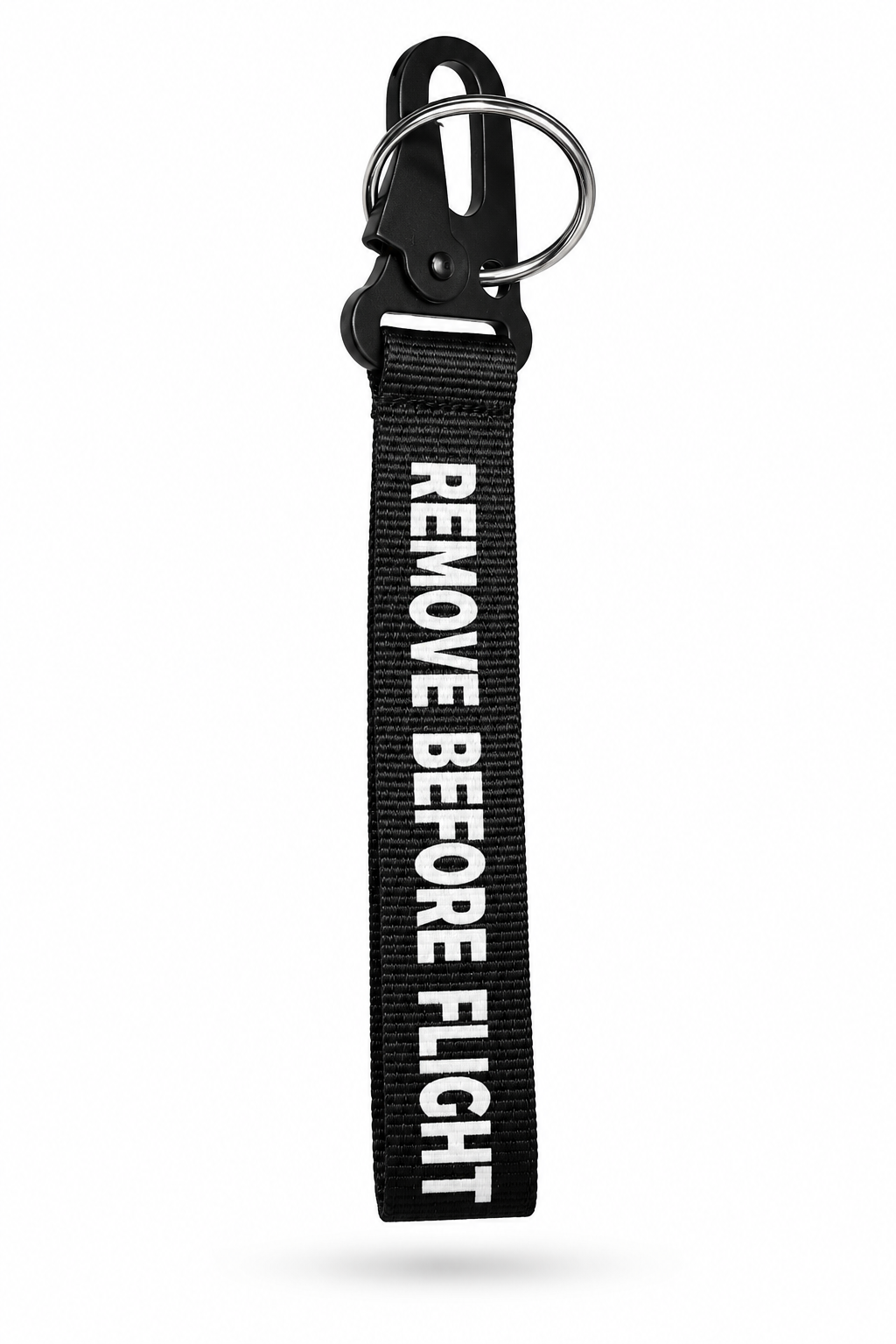 Remove Before Flight (Black) Satin Hook Keychain – Premium Quality