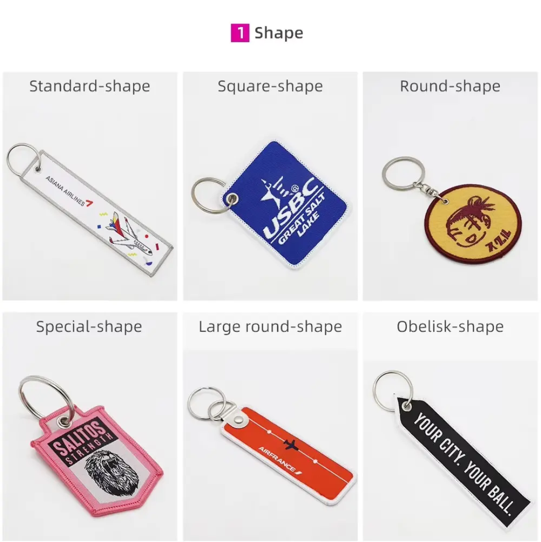 Custom Design – 100 Pieces Imported Bag Tag / KeychainPremium Embroidery / Woven Quality