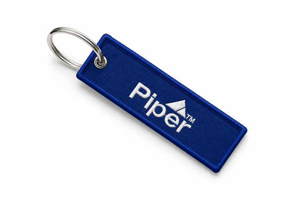 Piper (Blue) Embroidered Bag Tag – Premium Imported Qualityn