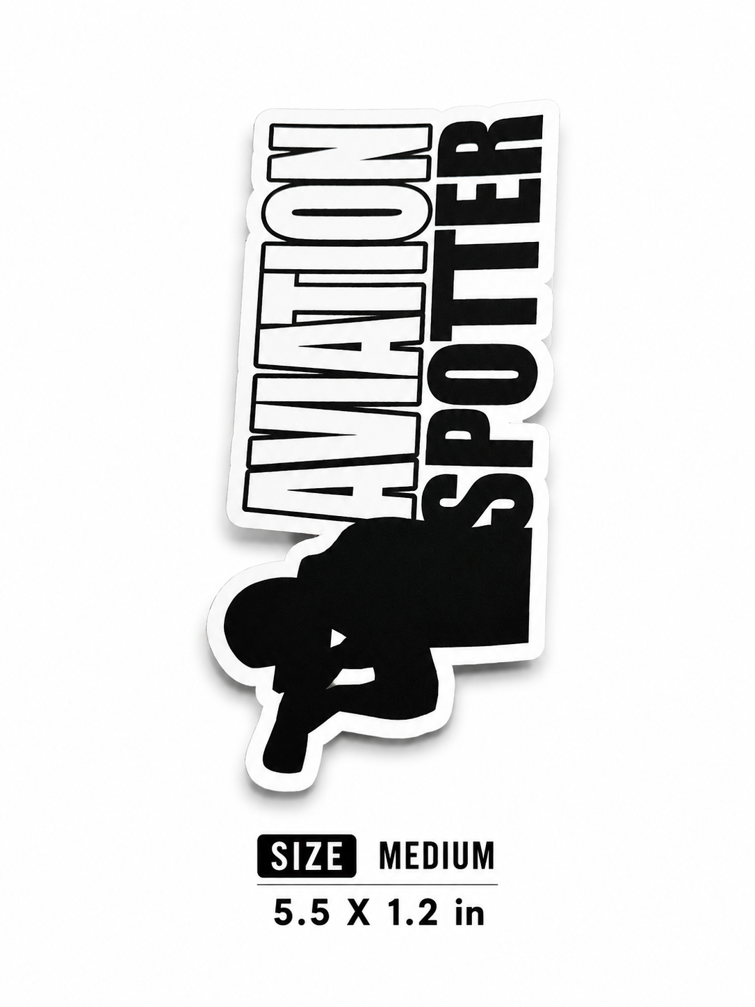 Aviation Spotter Vinyl Sticker (Medium 5.5X1.2in)