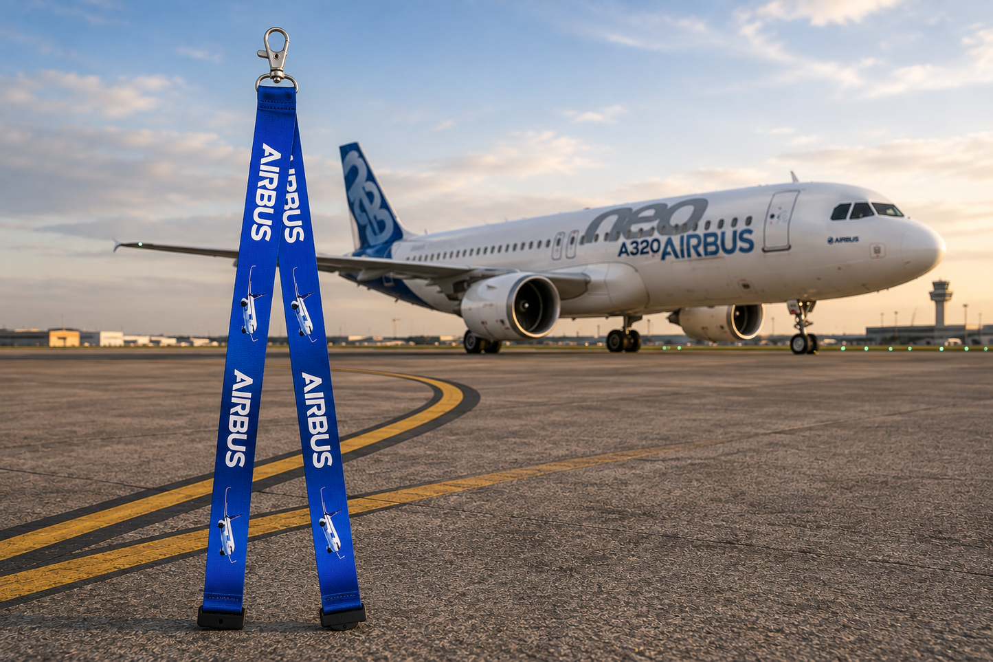 Airbus Premium Imported Lanyard with Airbus Aircraft Design