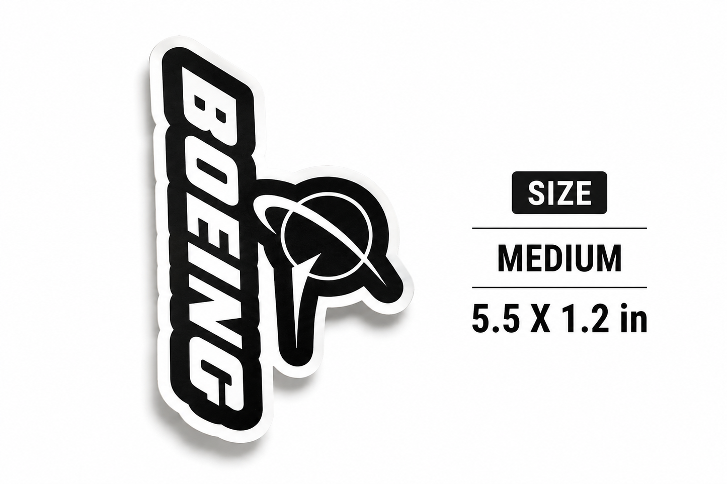 Boeing Vinyl Sticker (Medium 5.5 × 1.2 in)