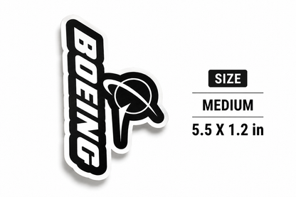 Boeing Vinyl Sticker (Medium 5.5 × 1.2 in)