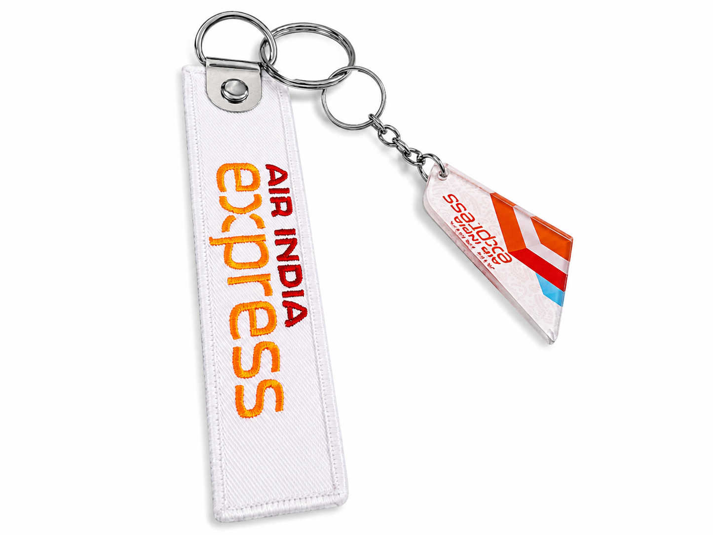 Air India Express Premium Imported Bagtag + Acrylic Tail Keychain