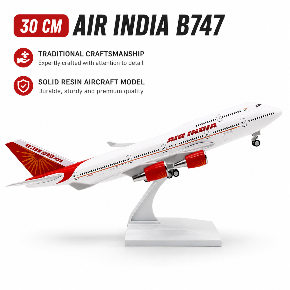 Air India Boeing 747-400 Aircraft Model – 1:200 Scale | 30CM ✈️|Pre-Order Only