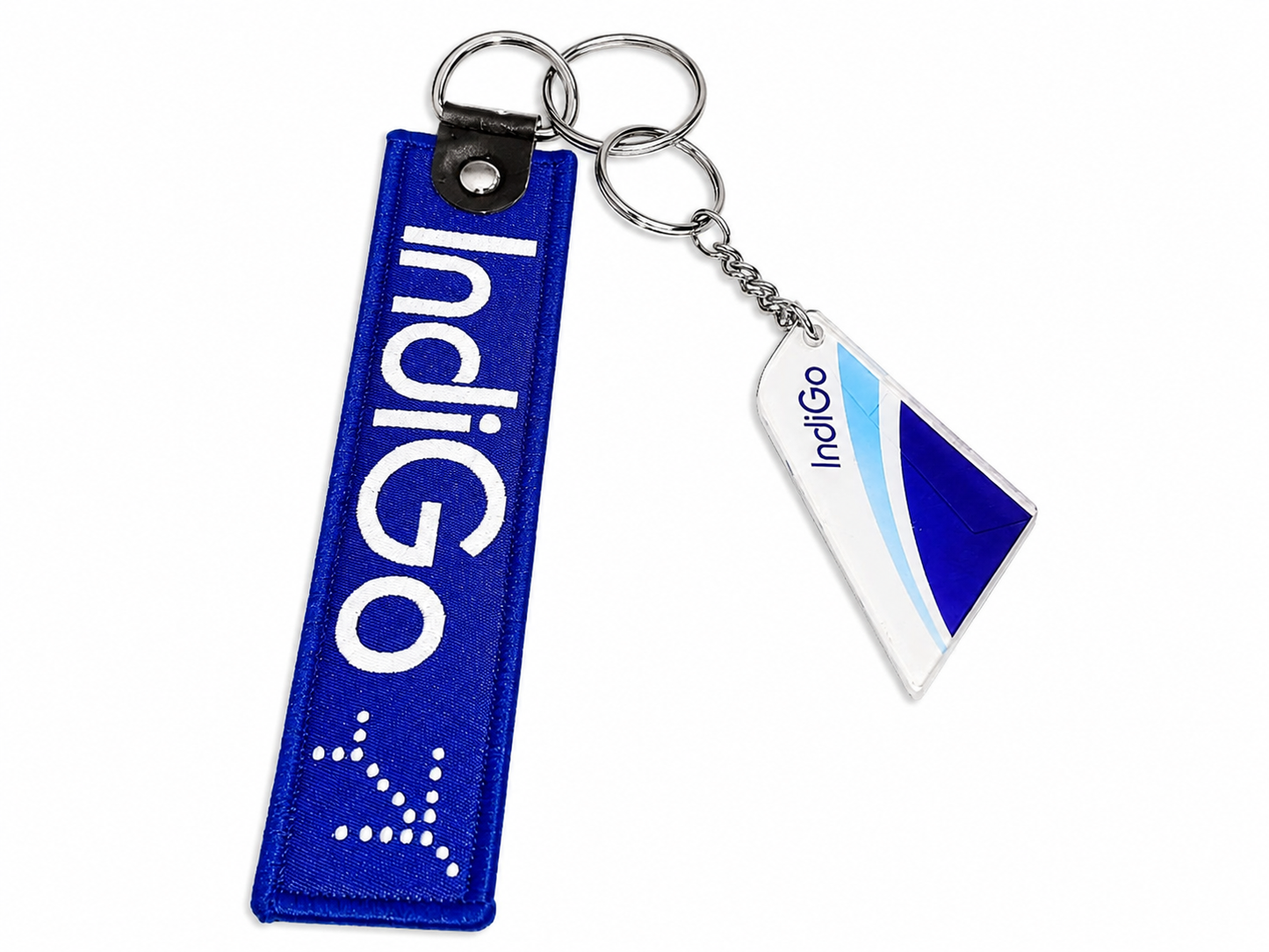 IndiGo Premium Imported Bagtag + Acrylic Tail Keychain