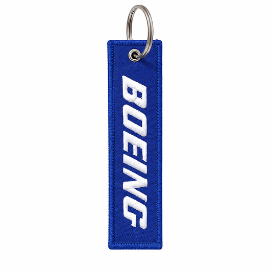 Boeing (Blue) Premium Embroidery  Keychain-Bagtag