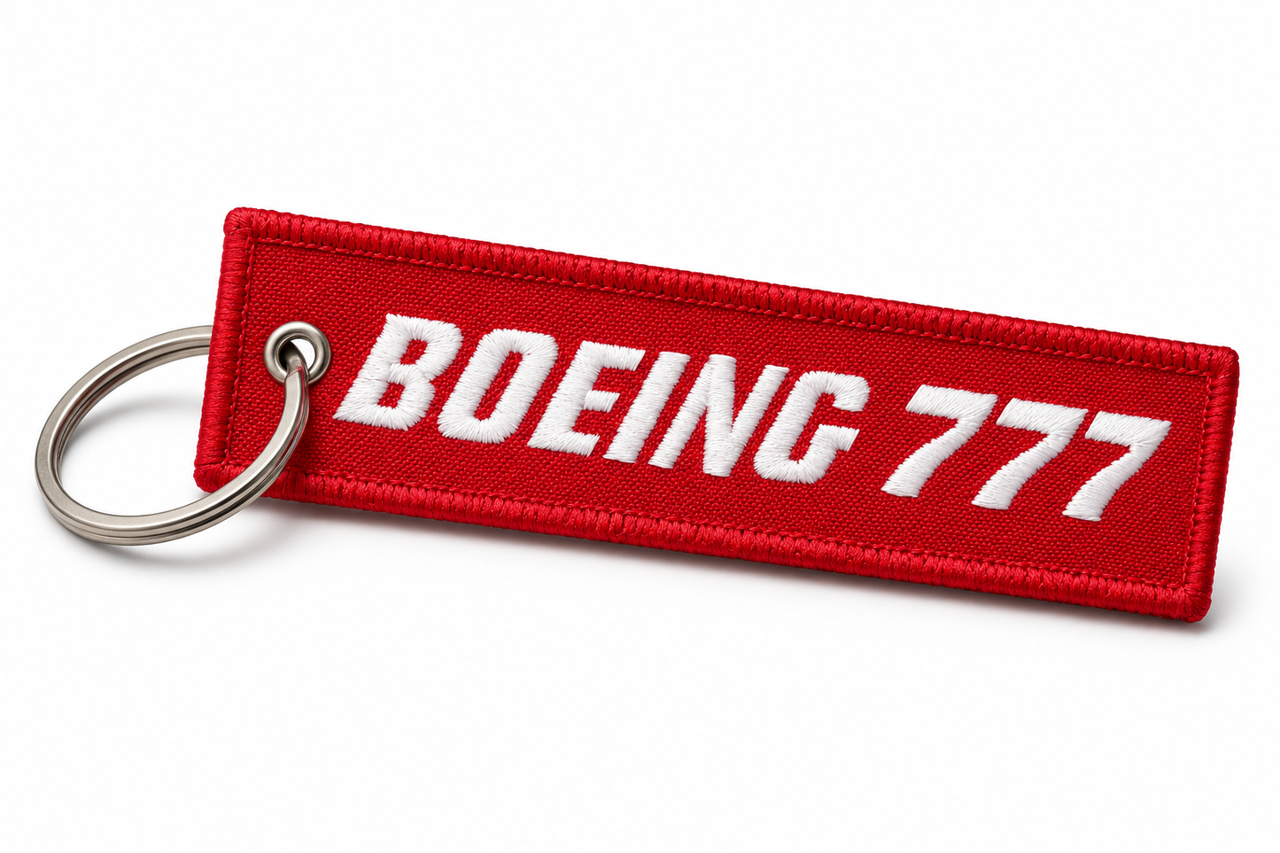 Boeing 777 (Red) Embroidery Bag Tag – Premium Quality