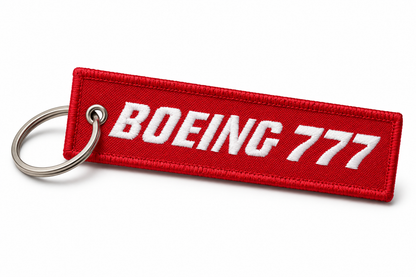 Boeing 777 (Red) Embroidery Bag Tag – Premium Quality