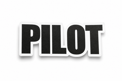 Pilot Vinyl Sticker (Medium 5.5 × 1.2 in)