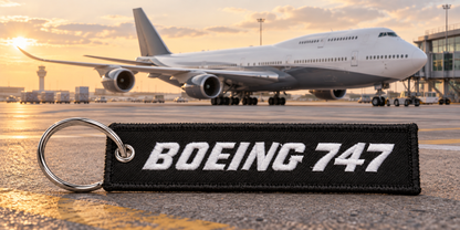 Boeing 747 Embroidery Keychain–Bagtag – Premium Quality