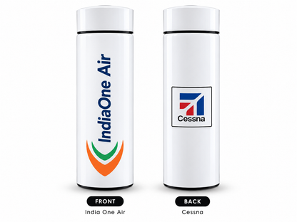 IndiaOne Air × Cessna Temperature Sipper – Premium Stainless Steel Water Bottle | 500ML