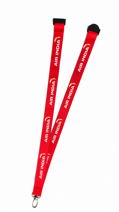 Air India Premium Satin Lanyard – 25MM | Breakaway Neck Clip