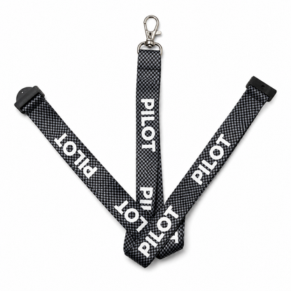 Premium Imported-Pilot Carbon/Checks Lanyard