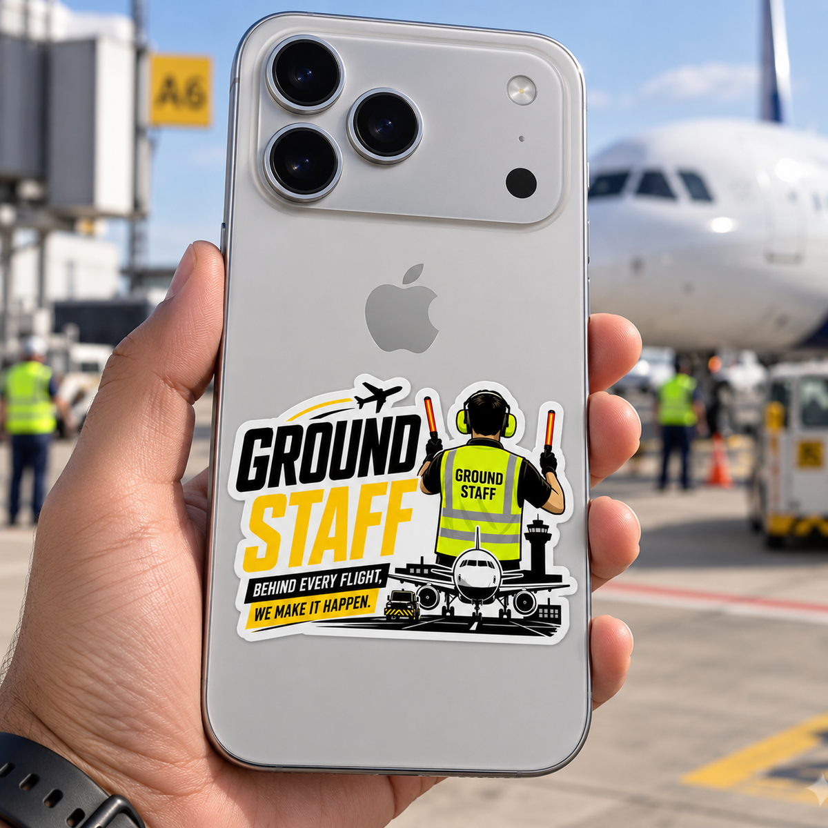 Ground Staff Vinyl Sticker – Premium Quality