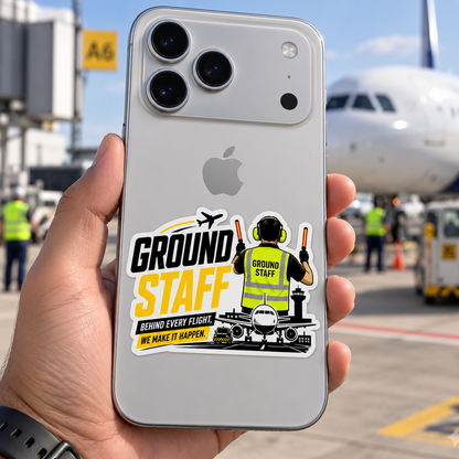 Ground Staff Vinyl Sticker – Premium Quality