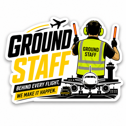 Ground Staff Vinyl Sticker – Premium Quality
