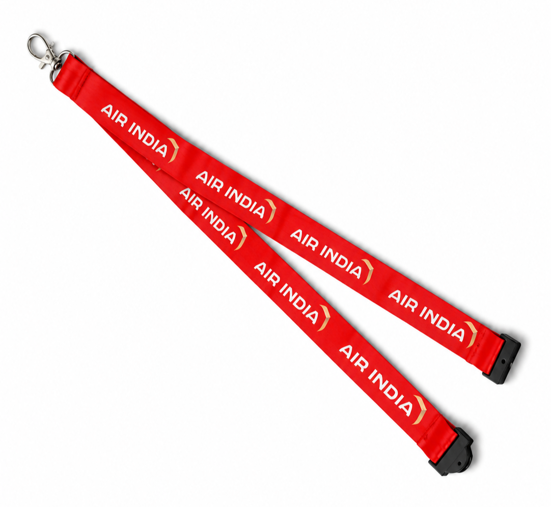 Air India Premium Satin Lanyard – 25MM | Breakaway Neck Clip