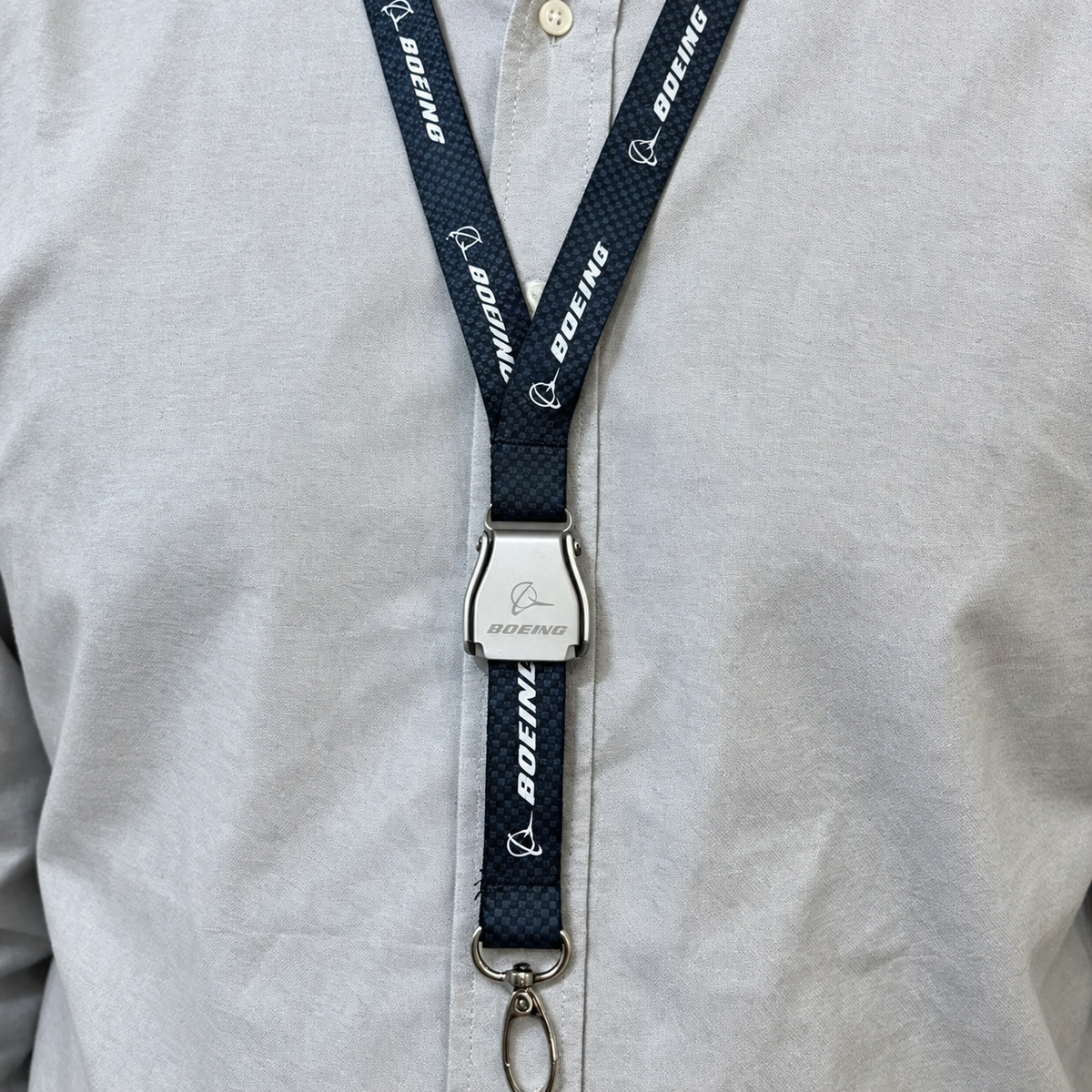 Boeing Carbon/Checks Buckle Lanyard – Premium Imported Quality