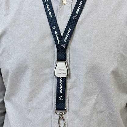 Boeing Carbon/Checks Buckle Lanyard – Premium Imported Quality