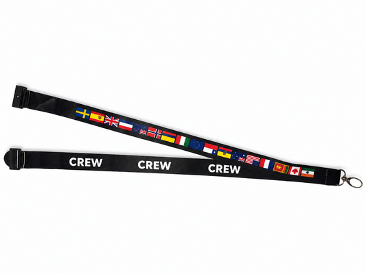 Crew Lanyard with International Flags
