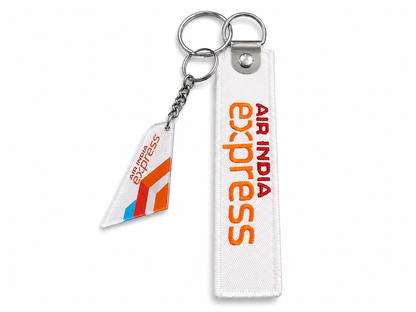 Air India Express Premium Imported Bagtag + Acrylic Tail Keychain
