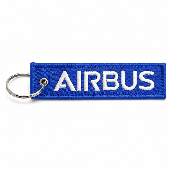 Airbus Sky Blue Embroidered Bag Tag – Premium Quality