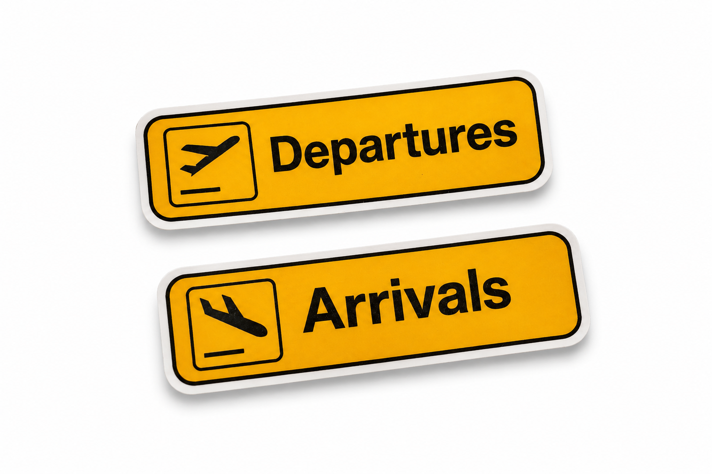 Departure & Arrival Vinyl Sticker Combo