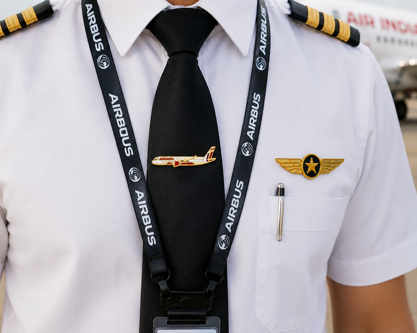 Air India A350 Lapel Pin | Premium Aviation Badge