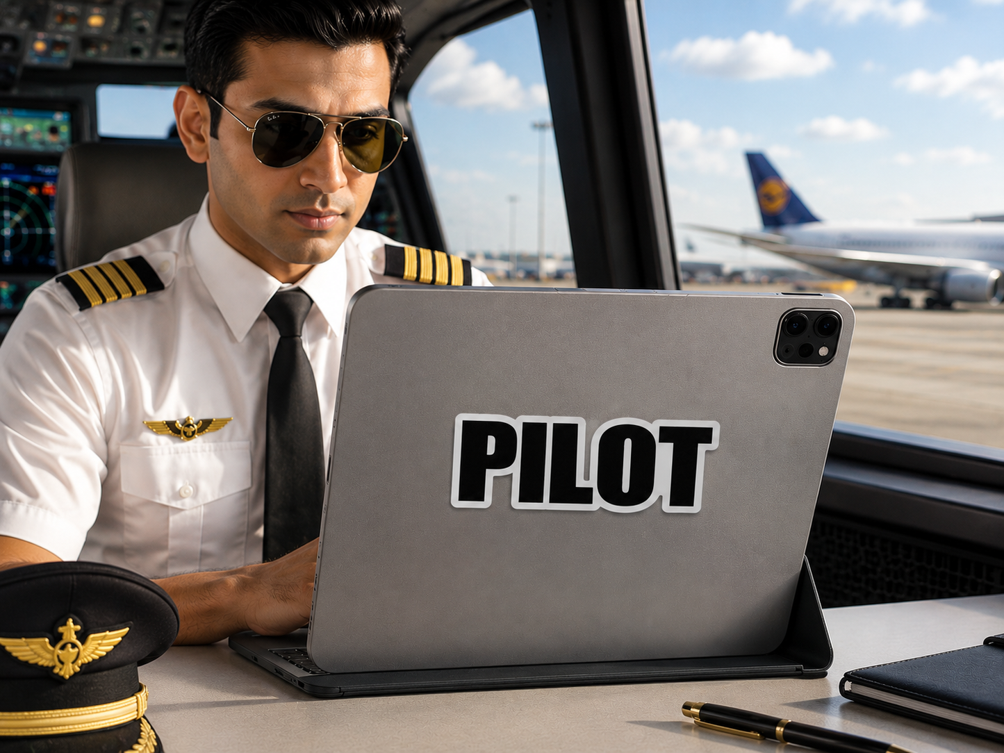 Pilot Vinyl Sticker (Medium 5.5 × 1.2 in)