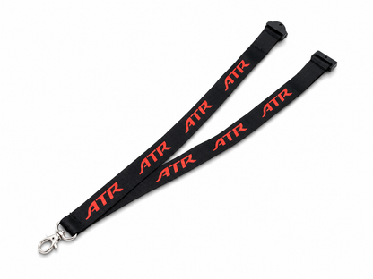 Premium Imported ATR Lanyard with Breakaway – Black/Red (25MM)
