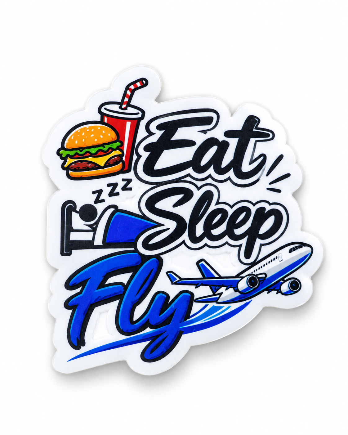 Eat Sleep Fly Vinyl Sticker