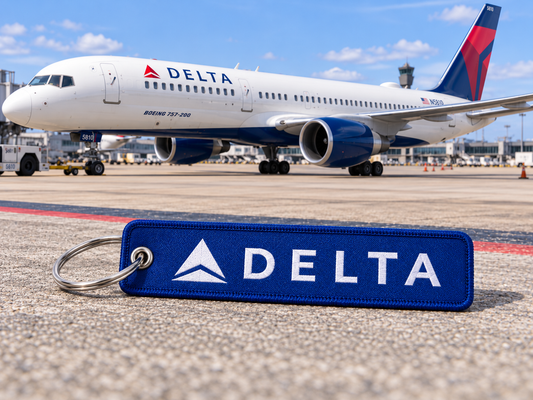 Delta Airlines Premium Woven Bagtag-Keychain – Imported