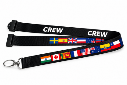 Crew Lanyard with International Flags