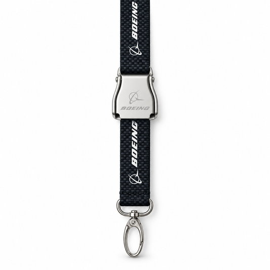 Boeing Carbon/Checks Buckle Lanyard – Premium Imported Quality