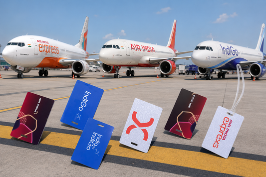 3-Set Combo PVC Luggage Tag (Air India • Air India Express • IndiGo)