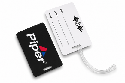 Piper (Black) PVC Luggage Tag