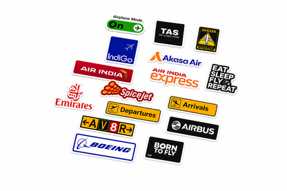 TAS – 15 AvGeek Vinyl Sticker Pack (16 PCS) | Premium Aviation Sticker Set